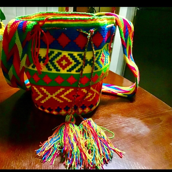 Authentic Wayuu mochila, Bag🧶🧶🧶🪡🪡🪡🧵🧵🧵🧵🪡 - Picture 4 of 9